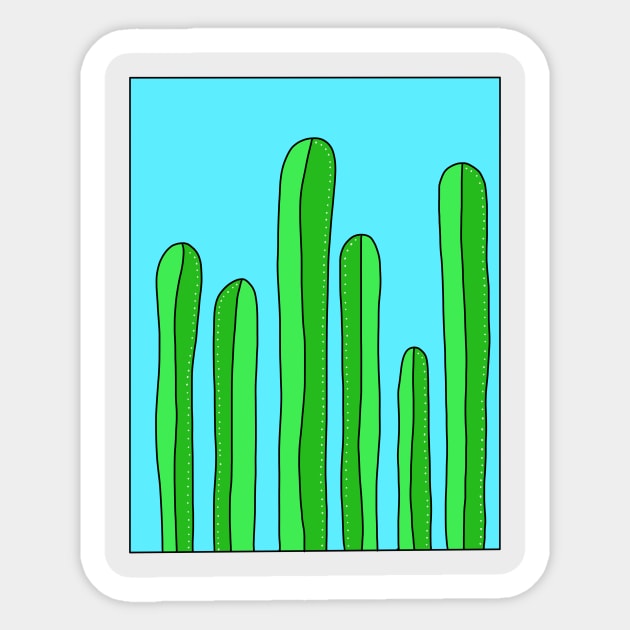 Cute Cactus Design #11: Underwater Cacti Sticker by DreamCactus